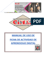 Manual de Uso de La Ficha de Actividad de Aprendizaje Digital