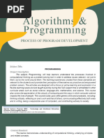 Algorithms and PROGRAMMING