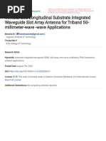 Miniaturized Longitudinal Substrate Integrated Waveguide Slot Array Antenna for Trıband 5G millimeter wave Applications