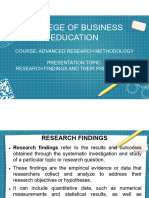 Research Findings Presentation