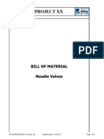 NPT Sop Pde 004 f14 Bom Needle Valve