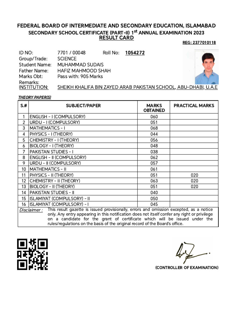 Portal Fbise.edu PK FbiseConduct Result Resultlinkssc2.Php
