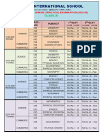 Annual Practical Exam Date Sheet