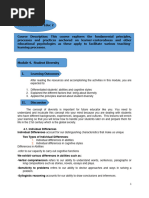 Module 4 - Facilitating Learner-Centered Teaching