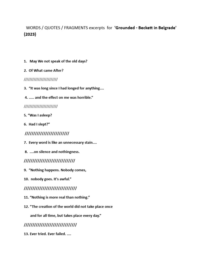 Quotes For Grounded | PDF | Art