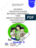 Grade 5 My Literacy Profiling Pre Test Assessment KS2