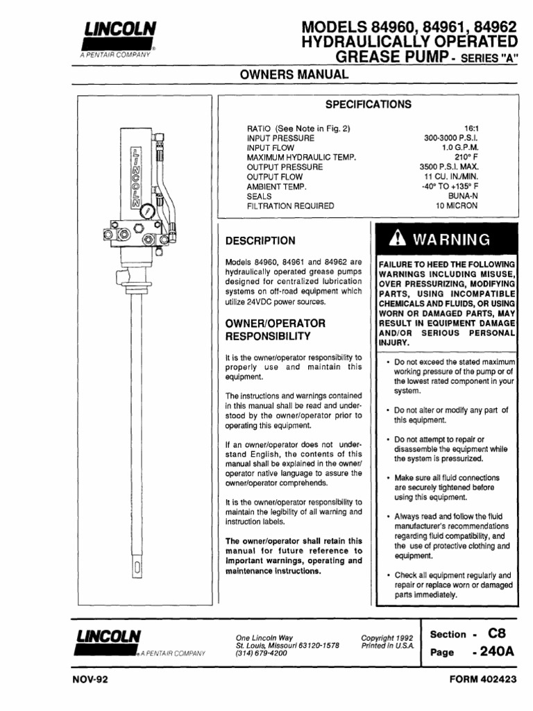 8496grease Pump | PDF | Pump | Valve
