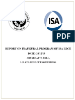 Inaugural Report of ISA LDCE-1