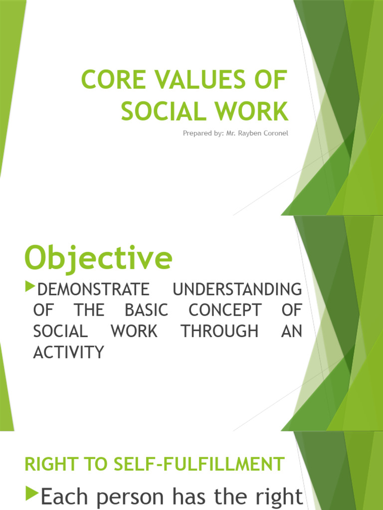 Core values of social work pdf