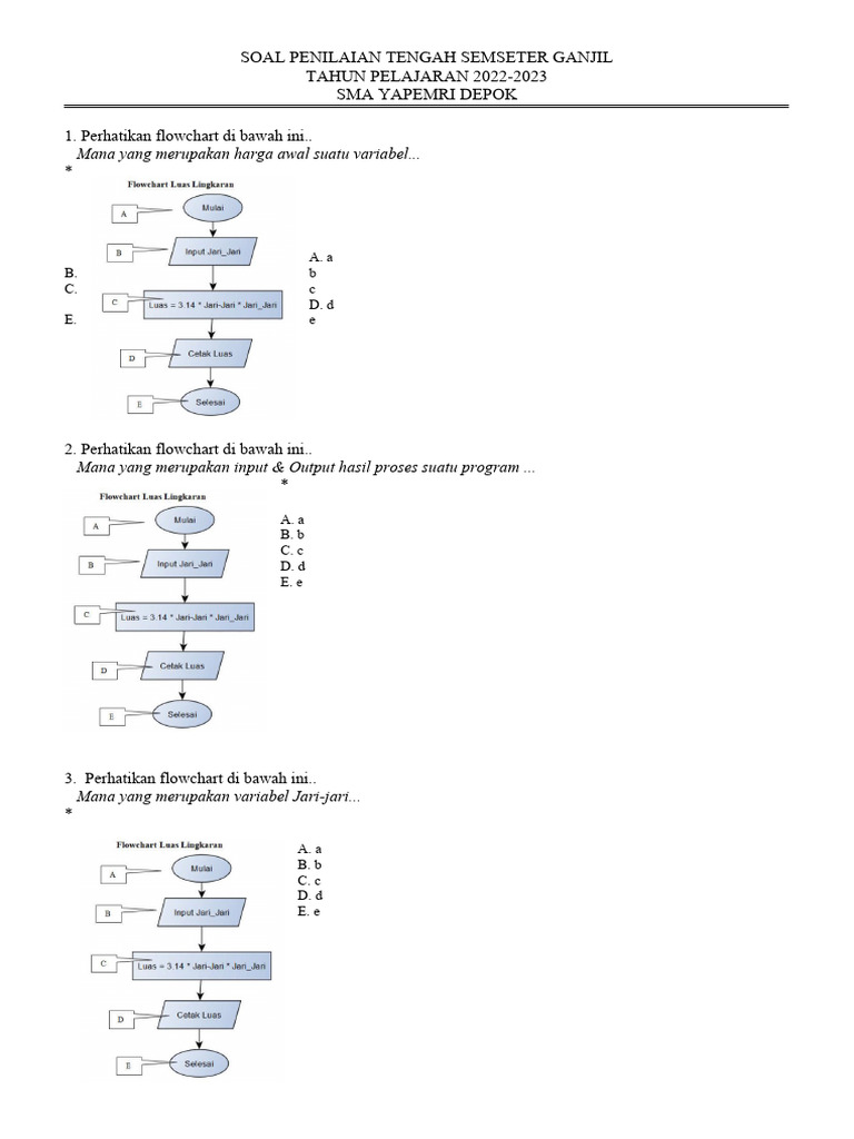 Soal Pemrograman Pascal SMA 2022-2023 | PDF