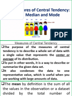 Measures of Central Tendency (Mean, Median & Mode)