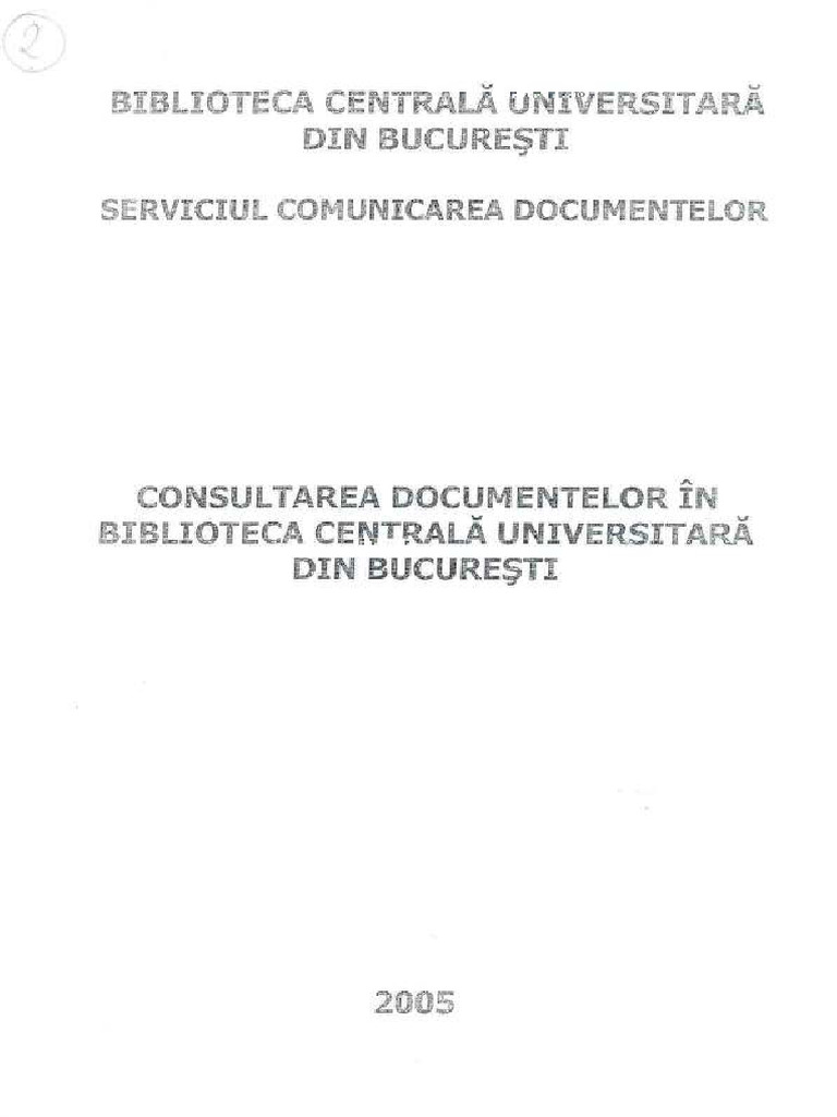Consultarea Documentelor in BCUB | PDF