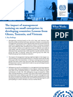 The Impact of Management Training On Small Enterprises in Developing Countries Lessons From Ghana, Tanzania, and Vietnam