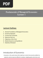 Managerial Economics - Lecture 1