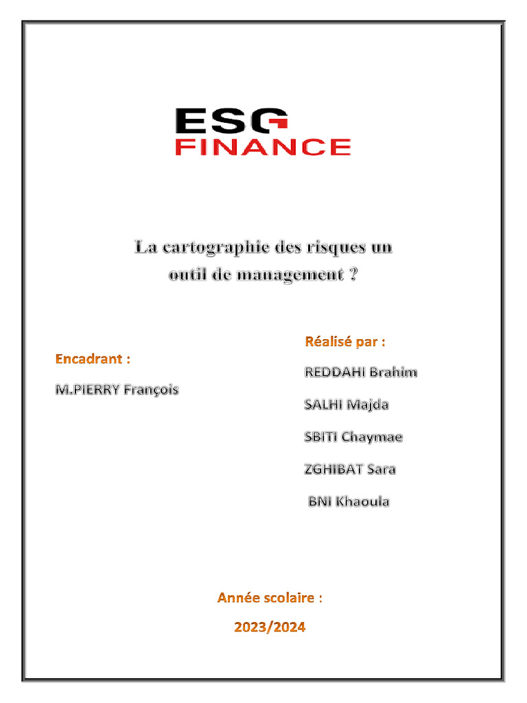 Cartographie des Risques en Management | PDF | Risque | Gestion des risques