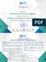 A Gestão e Organização Do Trabalho Pedagógico-Certificado de Conclusão Com QR Code Carga Horária 40h 5310