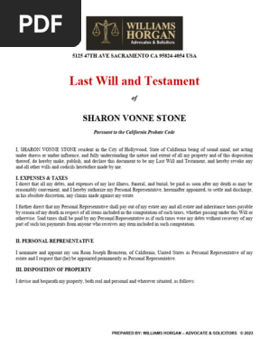 Last Will and Testament