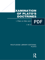 An Examination of Plato's Doctrines Volume 1 Plato On Man and Society by I. M. Crombie