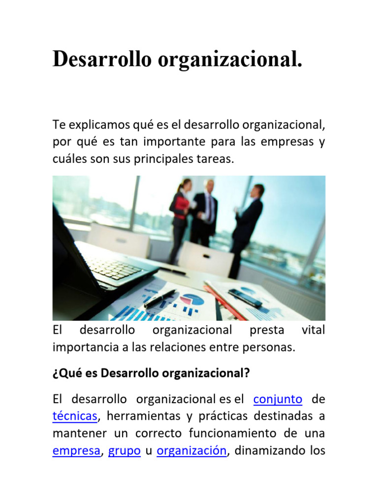 El Concepto Del Do Desarrollo Organizacional Pdf Business