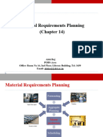 Material Requirements Planning (Chapter 14)