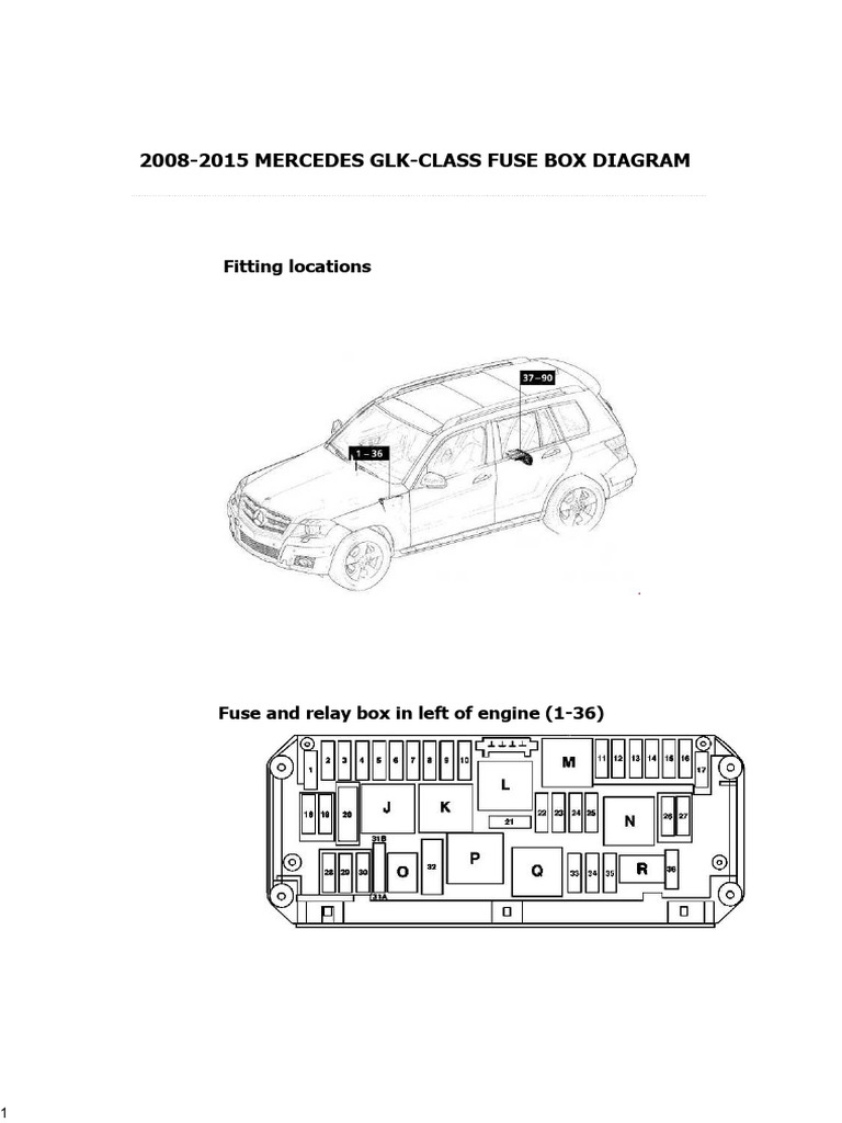x204 GLK Fuse and Relay Diagram | PDF | Trailer (Vehicle