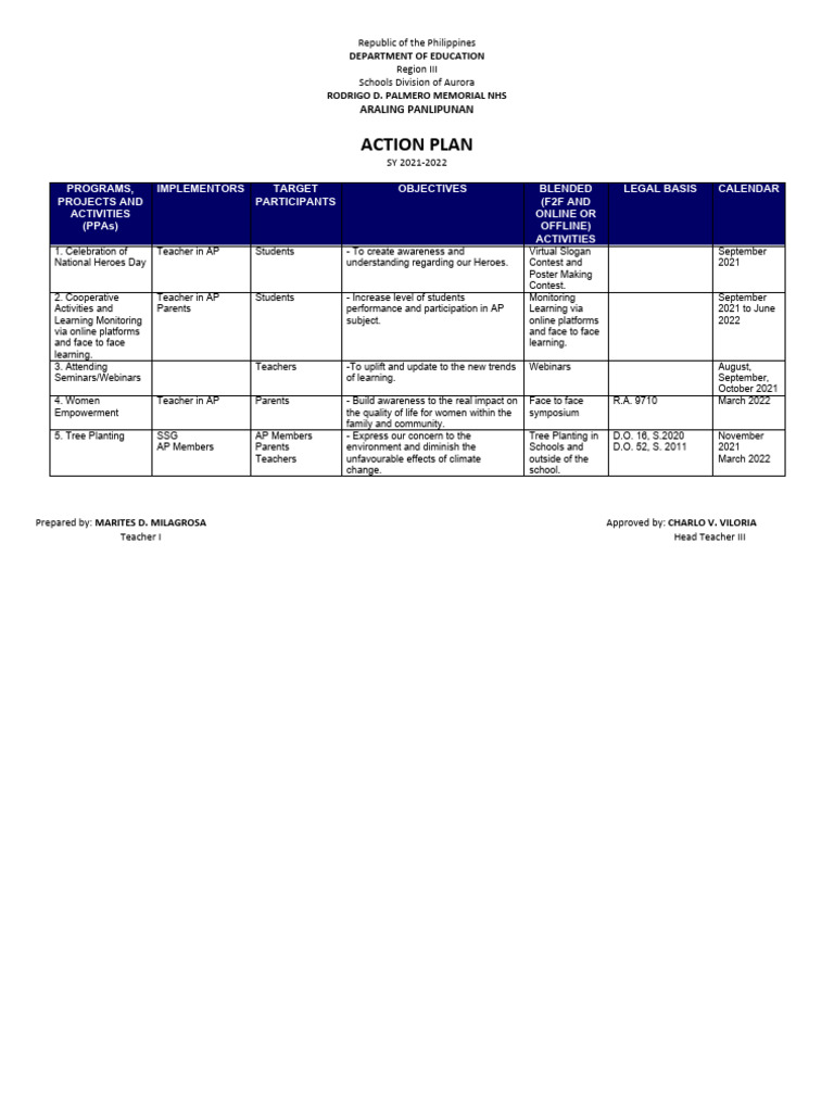 Action Plan Template | PDF