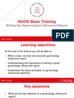 ISUOG Basic Training: Writing The Gynecological Ultrasound Report