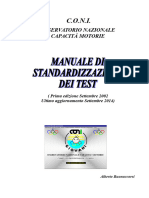 Manuale Di Standardizzazione Dei Test CONI
