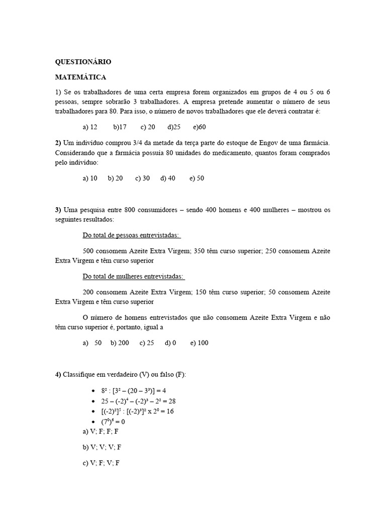 30 Questões de Matemática ENEM | PDF | Metro