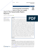 The Impact of Environmental Uncertainty On The Performance of The Rice Supply Chain in The Ayeyarwaddy Region, Myanmar