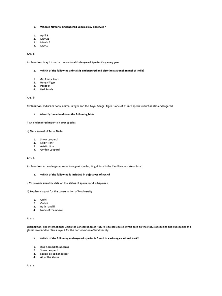 When is national endangered species day observed pdf endangered