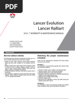 Mitsubishi Lancer Ralliart / Evolution 10 2015 Maintenance Section