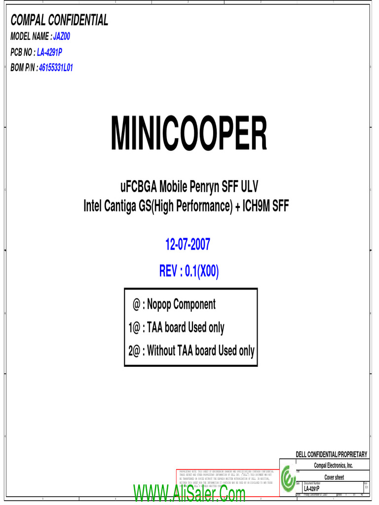 Dell Latitude E4200 Compal LA-4291P Rev 0.1 Schematic | PDF