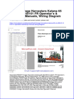 Fendt Forage Harvesters Katana 65 Vin 650-21-00101 FR Operators Workshop Manuals Wiring Diagram
