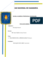 TRASTORNOS DE PERSONAOIDAD - PSICOLOGIA (Ensayo)