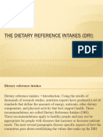 Dietary Referance Intake DRI Lec 4th Sem