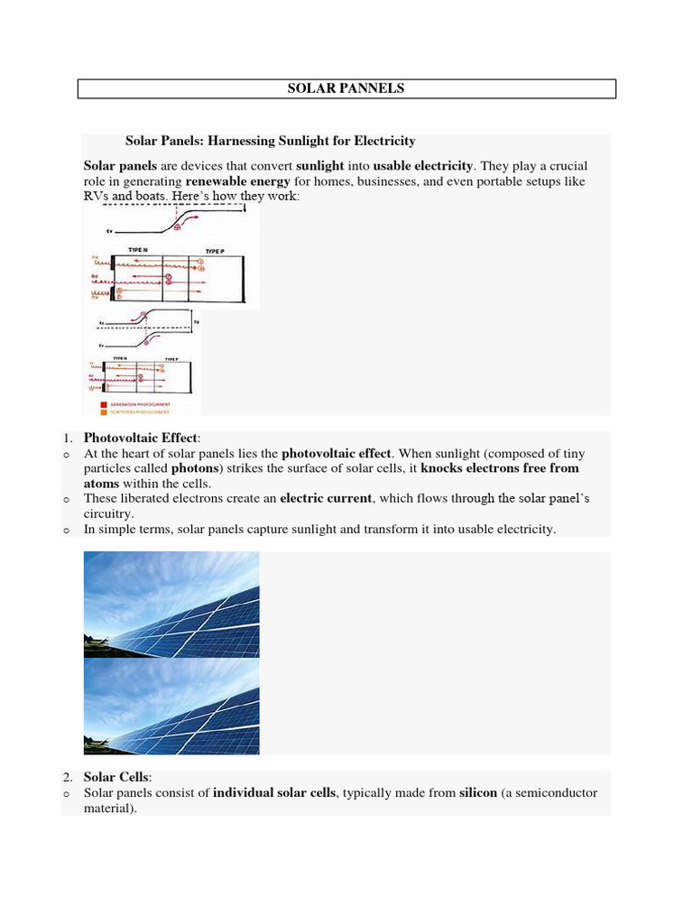 Home Solar Panel Overview | PDF | Home & Garden