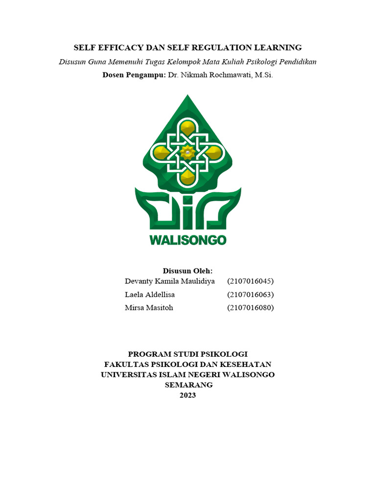 Self Efficacy Dan Self Regulation Learning Kelompok 2 | PDF | Karier ...