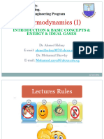 1 Introduction & Basic Concepts & Energy & Ideal Gases