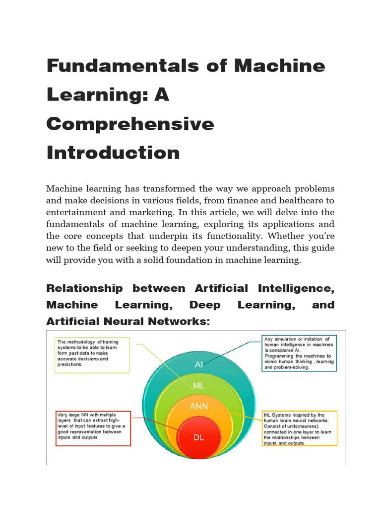 Fundamentals of Machine Learning II | PDF | Machine Learning ...