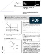 Atomic and Nuclear Physics: Determining The Half-Life of Ba 137 M