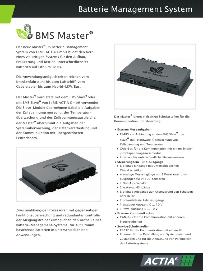 Actia BMS | PDF