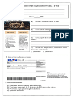 Prof - Avaliação Diagnóstica de Língua Portuguesa-5º Ano-Mg