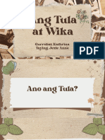 Ang Tula at Wika