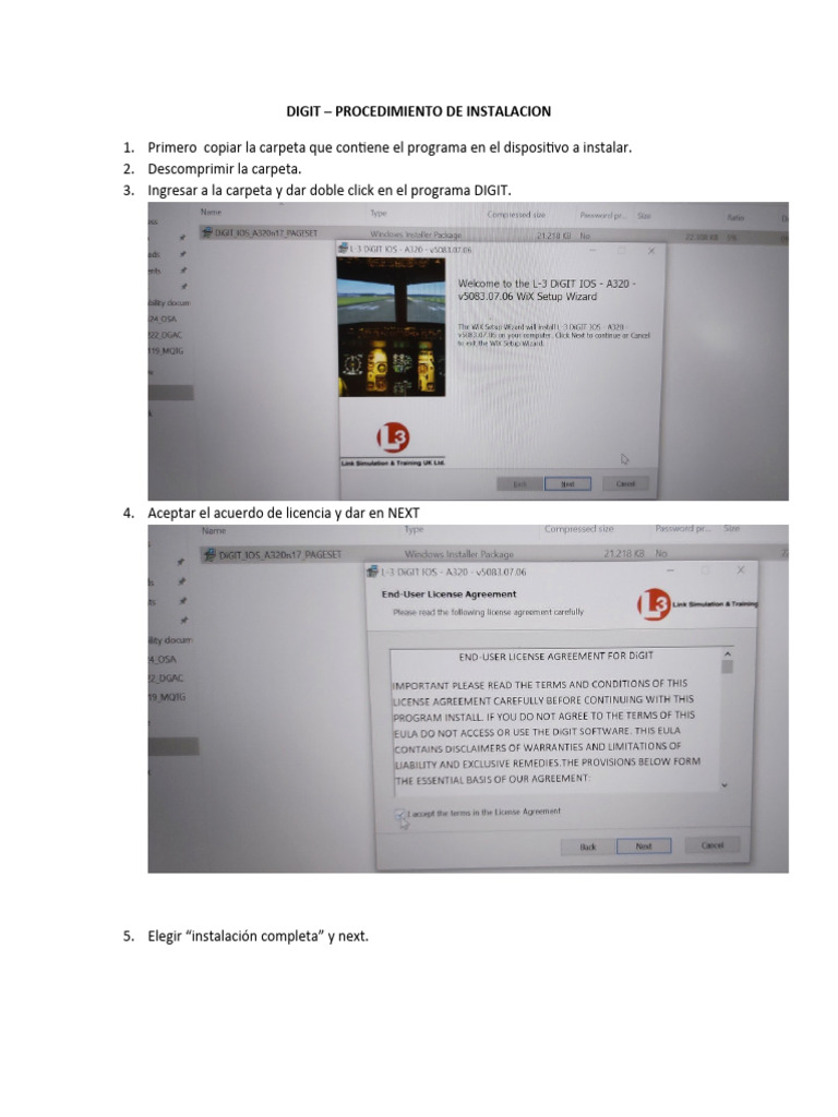 Instalación del Programa DIGIT | PDF