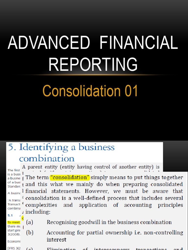 AFR - Consolidation - 01 | PDF