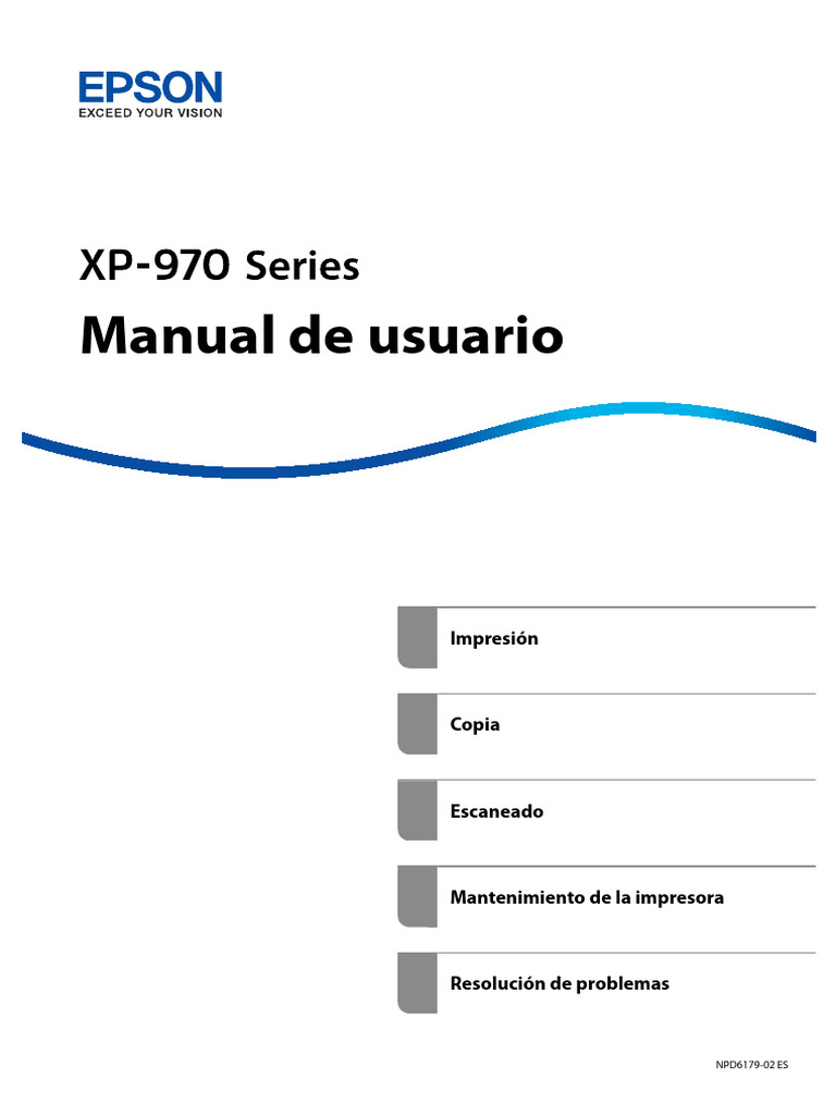Manual impresora epson expression photo xp 970 es pdf
