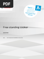 Free Standing Cooker: Register