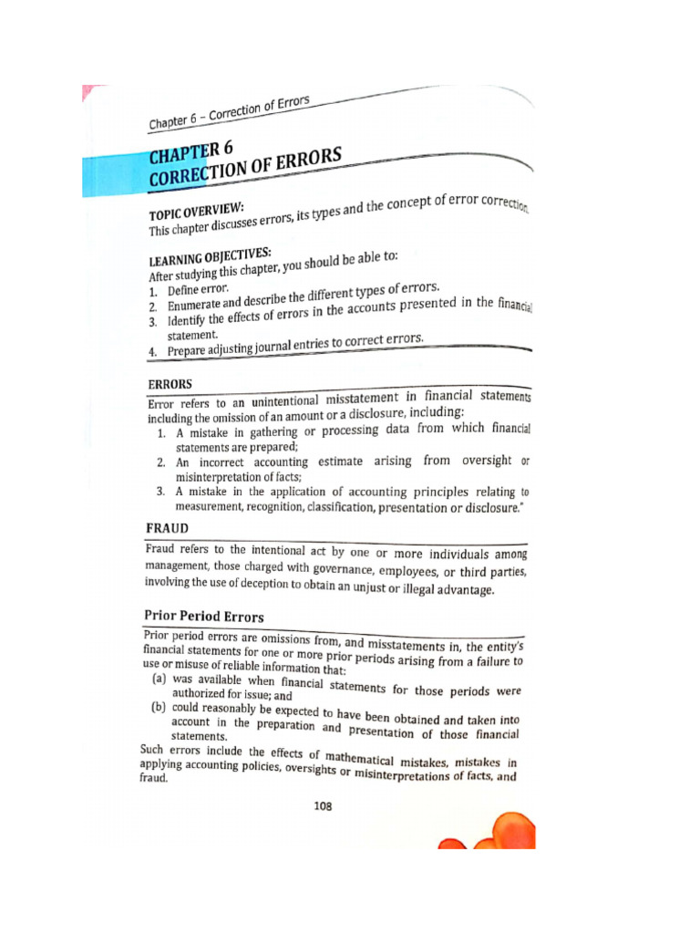 Chapter 6 - Correction of Errors | PDF