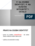 Pravo Na Osobni Identitet I Pravo Na Duševni Integritet